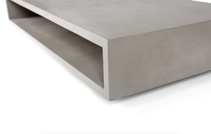 Concrete coffee table
