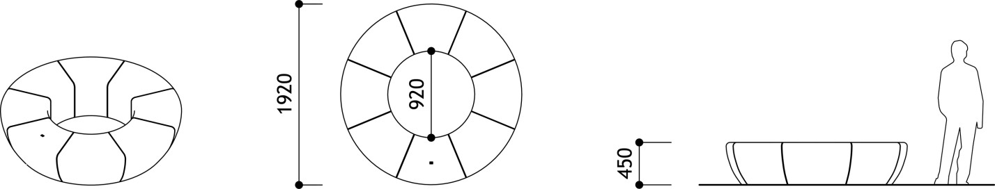 Kwietnik betonowy K07