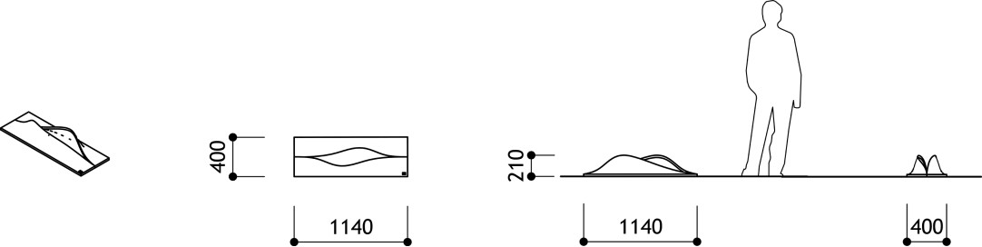 Kwietnik betonowy Wave